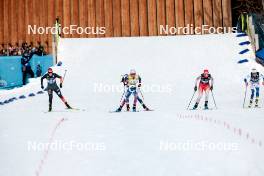 17.02.2024, Minneapolis, United States of America (USA): Coletta Rydzek (GER), Jessie Diggins (USA), Nadine Faehndrich (SUI), Frida Karlsson (SWE), (l-r)  - FIS world cup cross-country, individual sprint, Minneapolis (USA). www.nordicfocus.com. © Modica/NordicFocus. Every downloaded picture is fee-liable.