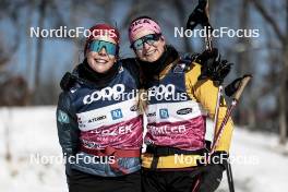 16.02.2024, Minneapolis, United States of America (USA): Coletta Rydzek (GER), Laura Gimmler (GER), (l-r)  - FIS world cup cross-country, training, Minneapolis (USA). www.nordicfocus.com. © Modica/NordicFocus. Every downloaded picture is fee-liable.