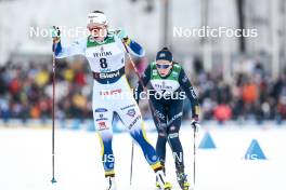 02.03.2024, Lahti, Finland (FIN): Sofia Henriksson (SWE), Caterina Ganz (ITA), (l-r)  - FIS world cup cross-country, 20km, Lahti (FIN). www.nordicfocus.com. © Modica/NordicFocus. Every downloaded picture is fee-liable.