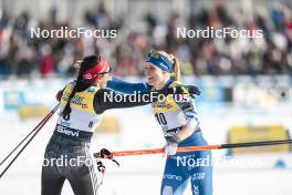 03.03.2024, Lahti, Finland (FIN): Coletta Rydzek (GER), Jasmi Joensuu (FIN), (l-r)  - FIS world cup cross-country, individual sprint, Lahti (FIN). www.nordicfocus.com. © Modica/NordicFocus. Every downloaded picture is fee-liable.
