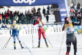 03.03.2024, Lahti, Finland (FIN): Maja Dahlqvist (SWE), Kristine Stavaas Skistad (NOR), (l-r)  - FIS world cup cross-country, individual sprint, Lahti (FIN). www.nordicfocus.com. © Modica/NordicFocus. Every downloaded picture is fee-liable.