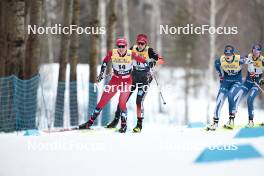 03.03.2024, Lahti, Finland (FIN): Mathilde Myhrvold (NOR), Coletta Rydzek (GER), Jasmin Kahara (FIN), (l-r)  - FIS world cup cross-country, individual sprint, Lahti (FIN). www.nordicfocus.com. © Modica/NordicFocus. Every downloaded picture is fee-liable.