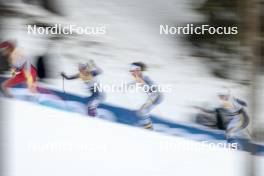 03.03.2024, Lahti, Finland (FIN): Samantha Smith (USA), Maja Dahlqvist (SWE), Moa Lundgren (SWE), (l-r)  - FIS world cup cross-country, individual sprint, Lahti (FIN). www.nordicfocus.com. © Modica/NordicFocus. Every downloaded picture is fee-liable.
