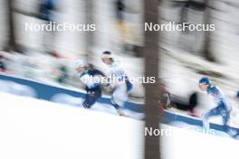03.03.2024, Lahti, Finland (FIN): Lucas Chanavat (FRA), Johan Haeggstroem (SWE), (l-r)  - FIS world cup cross-country, individual sprint, Lahti (FIN). www.nordicfocus.com. © Modica/NordicFocus. Every downloaded picture is fee-liable.
