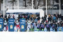 03.03.2024, Lahti, Finland (FIN): Lucas Chanavat (FRA), Even Northug (NOR), Johan Haeggstroem (SWE), (l-r)  - FIS world cup cross-country, individual sprint, Lahti (FIN). www.nordicfocus.com. © Modica/NordicFocus. Every downloaded picture is fee-liable.