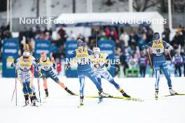 03.03.2024, Lahti, Finland (FIN): Johanna Hagstroem (SWE), Jasmi Joensuu (FIN), Jasmin Kahara (FIN), (l-r)  - FIS world cup cross-country, individual sprint, Lahti (FIN). www.nordicfocus.com. © Modica/NordicFocus. Every downloaded picture is fee-liable.