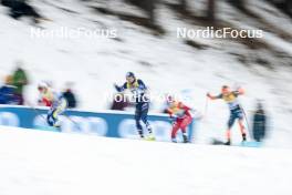 03.03.2024, Lahti, Finland (FIN): Johanna Hagstroem (SWE), Lena Quintin (FRA), Julie Myhre (NOR), Patricija Eiduka (LAT), (l-r)  - FIS world cup cross-country, individual sprint, Lahti (FIN). www.nordicfocus.com. © Modica/NordicFocus. Every downloaded picture is fee-liable.