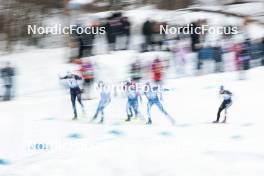 03.03.2024, Lahti, Finland (FIN): Artistic photo of the first group, mens race- FIS world cup cross-country, individual sprint, Lahti (FIN). www.nordicfocus.com. © Modica/NordicFocus. Every downloaded picture is fee-liable.