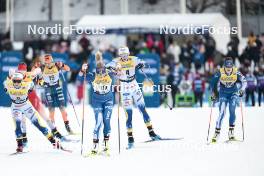 03.03.2024, Lahti, Finland (FIN): Johanna Hagstroem (SWE), Jasmi Joensuu (FIN), Maja Dahlqvist (SWE), Jasmin Kahara (FIN), (l-r)  - FIS world cup cross-country, individual sprint, Lahti (FIN). www.nordicfocus.com. © Modica/NordicFocus. Every downloaded picture is fee-liable.