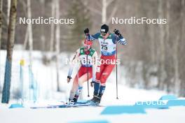 03.03.2024, Lahti, Finland (FIN): Roman Schaad (SUI), Michal Novak (CZE), (l-r)  - FIS world cup cross-country, individual sprint, Lahti (FIN). www.nordicfocus.com. © Modica/NordicFocus. Every downloaded picture is fee-liable.
