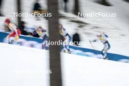 03.03.2024, Lahti, Finland (FIN): Alina Meier (SUI), Samantha Smith (USA), Maja Dahlqvist (SWE), Moa Lundgren (SWE), (l-r)  - FIS world cup cross-country, individual sprint, Lahti (FIN). www.nordicfocus.com. © Modica/NordicFocus. Every downloaded picture is fee-liable.