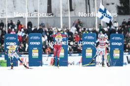 03.03.2024, Lahti, Finland (FIN): Jonna Sundling (SWE), Kristine Stavaas Skistad (NOR), Linn Svahn (SWE), (l-r)  - FIS world cup cross-country, individual sprint, Lahti (FIN). www.nordicfocus.com. © Modica/NordicFocus. Every downloaded picture is fee-liable.