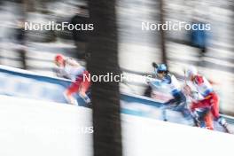 03.03.2024, Lahti, Finland (FIN): Janik Riebli (SUI), Jaume Pueyo (ESP), Haavard Solaas Taugboel (NOR), (l-r)  - FIS world cup cross-country, individual sprint, Lahti (FIN). www.nordicfocus.com. © Modica/NordicFocus. Every downloaded picture is fee-liable.