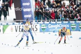 03.03.2024, Lahti, Finland (FIN): Jasmin Kahara (FIN), Patricija Eiduka (LAT), (l-r)  - FIS world cup cross-country, individual sprint, Lahti (FIN). www.nordicfocus.com. © Modica/NordicFocus. Every downloaded picture is fee-liable.