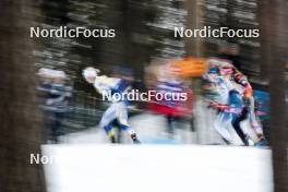 03.03.2024, Lahti, Finland (FIN): Maja Dahlqvist (SWE), Tiia Olkkonen (FIN), Laura Gimmler (GER), (l-r)  - FIS world cup cross-country, individual sprint, Lahti (FIN). www.nordicfocus.com. © Modica/NordicFocus. Every downloaded picture is fee-liable.