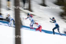 03.03.2024, Lahti, Finland (FIN): Emil Danielsson (SWE), James Clinton Schoonmaker (USA), Benjamin Moser (AUT), Michael Hellweger (ITA), (l-r)  - FIS world cup cross-country, individual sprint, Lahti (FIN). www.nordicfocus.com. © Modica/NordicFocus. Every downloaded picture is fee-liable.