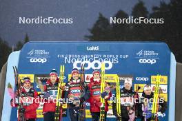 01.03.2024, Lahti, Finland (FIN): Haavard Solaas Taugboel (NOR), Even Northug (NOR), Paal Golberg (NOR), Johannes Hoesflot Klaebo (NOR), Iivo Niskanen (FIN), Lauri Vuorinen (FIN), (l-r) - FIS world cup cross-country, team sprint, Lahti (FIN). www.nordicfocus.com. © Modica/NordicFocus. Every downloaded picture is fee-liable.