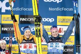 01.03.2024, Lahti, Finland (FIN): Katharina Hennig (GER), Laura Gimmler (GER), (l-r)  - FIS world cup cross-country, team sprint, Lahti (FIN). www.nordicfocus.com. © Modica/NordicFocus. Every downloaded picture is fee-liable.