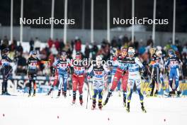 01.03.2024, Lahti, Finland (FIN): Lotta Udnes Weng (NOR), Jonna Sundling (SWE), Kristine Stavaas Skistad (NOR), Linn Svahn (SWE), (l-r)  - FIS world cup cross-country, team sprint, Lahti (FIN). www.nordicfocus.com. © Modica/NordicFocus. Every downloaded picture is fee-liable.