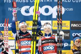 01.03.2024, Lahti, Finland (FIN): Linn Svahn (SWE), Jonna Sundling (SWE), (l-r)  - FIS world cup cross-country, team sprint, Lahti (FIN). www.nordicfocus.com. © Modica/NordicFocus. Every downloaded picture is fee-liable.