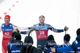 10.03.2024, Oslo, Norway (NOR): Candide Pralong (SUI), Maurice Manificat (FRA), (l-r)  - FIS world cup cross-country, mass men, Oslo (NOR). www.nordicfocus.com. © Modica/NordicFocus. Every downloaded picture is fee-liable.