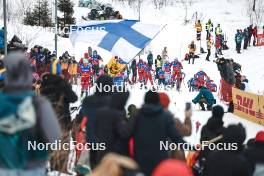 10.03.2024, Oslo, Norway (NOR): Erik Valnes (NOR), Mika Vermeulen (AUT), Paolo Ventura (ITA), William Poromaa (SWE), Didrik Toenseth (NOR), Edvard Sandvik (NOR), (l-r)  - FIS world cup cross-country, mass men, Oslo (NOR). www.nordicfocus.com. © Modica/NordicFocus. Every downloaded picture is fee-liable.