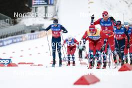 10.03.2024, Oslo, Norway (NOR): Paolo Ventura (ITA), Edvard Sandvik (NOR), (l-r)  - FIS world cup cross-country, mass men, Oslo (NOR). www.nordicfocus.com. © Modica/NordicFocus. Every downloaded picture is fee-liable.