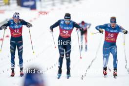 10.03.2024, Oslo, Norway (NOR): Hugo Lapalus (FRA), Paolo Ventura (ITA), Ville Ahonen (FIN), (l-r)  - FIS world cup cross-country, mass men, Oslo (NOR). www.nordicfocus.com. © Modica/NordicFocus. Every downloaded picture is fee-liable.