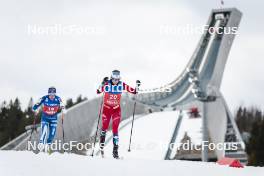 09.03.2024, Oslo, Norway (NOR): Anne Kyllonen (FIN), Kristin Austgulen Fosnaes (NOR), (l-r)  - FIS world cup cross-country, mass women, Oslo (NOR). www.nordicfocus.com. © Modica/NordicFocus. Every downloaded picture is fee-liable.