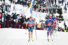09.03.2024, Oslo, Norway (NOR): Patricija Eiduka (LAT), Novie Mccabe (USA), (l-r)  - FIS world cup cross-country, mass women, Oslo (NOR). www.nordicfocus.com. © Modica/NordicFocus. Every downloaded picture is fee-liable.