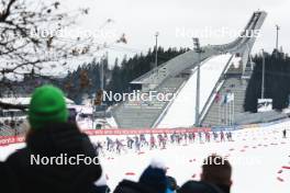 09.03.2024, Oslo, Norway (NOR): Women mass race in progress. On the background the Ski Jumping Arena - FIS world cup cross-country, mass women, Oslo (NOR). www.nordicfocus.com. © Modica/NordicFocus. Every downloaded picture is fee-liable.