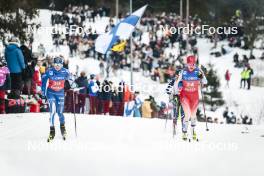 09.03.2024, Oslo, Norway (NOR): Kati Roivas (FIN), Nadja Kaelin (SUI), (l-r)  - FIS world cup cross-country, mass women, Oslo (NOR). www.nordicfocus.com. © Modica/NordicFocus. Every downloaded picture is fee-liable.