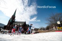 12.03.2024, Drammen, Norway (NOR): Tereza Beranova (CZE), Julia Kern (USA), Jasmi Joensuu (FIN), (l-r)  - FIS world cup cross-country, individual sprint, Drammen (NOR). www.nordicfocus.com. © Modica/NordicFocus. Every downloaded picture is fee-liable.