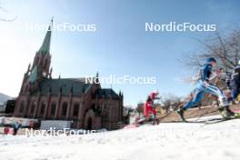 12.03.2024, Drammen, Norway (NOR): Sivert Wiig (NOR), Lauri Vuorinen (FIN), (l-r)  - FIS world cup cross-country, individual sprint, Drammen (NOR). www.nordicfocus.com. © Modica/NordicFocus. Every downloaded picture is fee-liable.