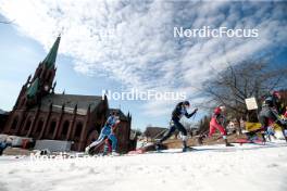 12.03.2024, Drammen, Norway (NOR): Katri Lylynpera (FIN), Nicole Monsorno (ITA), Mathilde Myhrvold (NOR), (l-r)  - FIS world cup cross-country, individual sprint, Drammen (NOR). www.nordicfocus.com. © Modica/NordicFocus. Every downloaded picture is fee-liable.