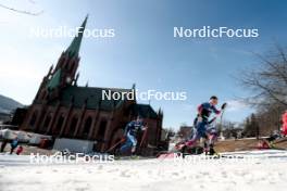 12.03.2024, Drammen, Norway (NOR): Joni Maki (FIN), Zanden Mcmullen (USA), (l-r)  - FIS world cup cross-country, individual sprint, Drammen (NOR). www.nordicfocus.com. © Modica/NordicFocus. Every downloaded picture is fee-liable.
