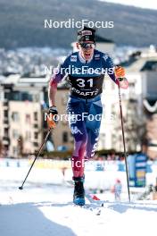 12.03.2024, Drammen, Norway (NOR): Kevin Bolger (USA) - FIS world cup cross-country, individual sprint, Drammen (NOR). www.nordicfocus.com. © Modica/NordicFocus. Every downloaded picture is fee-liable.