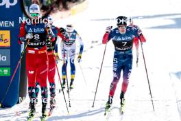 12.03.2024, Drammen, Norway (NOR): Even Northug (NOR), James Clinton Schoonmaker (USA), (l-r)  - FIS world cup cross-country, individual sprint, Drammen (NOR). www.nordicfocus.com. © Modica/NordicFocus. Every downloaded picture is fee-liable.