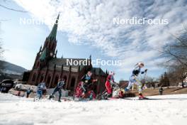 12.03.2024, Drammen, Norway (NOR): Katri Lylynpera (FIN), Nicole Monsorno (ITA), Laura Gimmler (GER), Maria Hartz Melling (NOR), Johanna Hagstroem (SWE), (l-r)  - FIS world cup cross-country, individual sprint, Drammen (NOR). www.nordicfocus.com. © Modica/NordicFocus. Every downloaded picture is fee-liable.