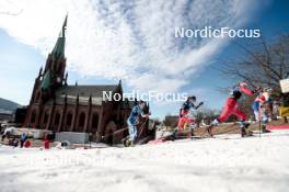 12.03.2024, Drammen, Norway (NOR): Kerttu Niskanen (FIN), Barbora Antosova (CZE), Hedda Oestberg Amundsen (NOR), Linn Svahn (SWE), (l-r)  - FIS world cup cross-country, individual sprint, Drammen (NOR). www.nordicfocus.com. © Modica/NordicFocus. Every downloaded picture is fee-liable.