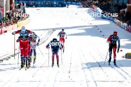 12.03.2024, Drammen, Norway (NOR): Even Northug (NOR), James Clinton Schoonmaker (USA), Antoine Cyr (CAN), (l-r)  - FIS world cup cross-country, individual sprint, Drammen (NOR). www.nordicfocus.com. © Modica/NordicFocus. Every downloaded picture is fee-liable.