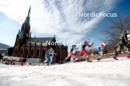 12.03.2024, Drammen, Norway (NOR): Kerttu Niskanen (FIN), Frida Karlsson (SWE), Hedda Oestberg Amundsen (NOR), Linn Svahn (SWE), Malin Hoelsveen (NOR), (l-r)  - FIS world cup cross-country, individual sprint, Drammen (NOR). www.nordicfocus.com. © Modica/NordicFocus. Every downloaded picture is fee-liable.