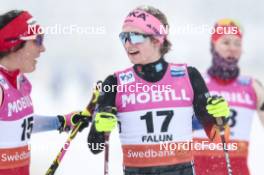 16.03.2024, Falun, Sweden (SWE): Anja Weber (SUI), Laura Gimmler (GER), (l-r)  - FIS world cup cross-country, 10km, Falun (SWE). www.nordicfocus.com. © Modica/NordicFocus. Every downloaded picture is fee-liable.