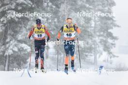 16.03.2024, Falun, Sweden (SWE): Truls Gisselman (SWE), Andrew Musgrave (GBR), (l-r)  - FIS world cup cross-country, 10km, Falun (SWE). www.nordicfocus.com. © Modica/NordicFocus. Every downloaded picture is fee-liable.