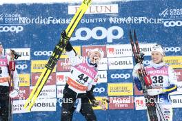 16.03.2024, Falun, Sweden (SWE): Kerttu Niskanen (FIN), Jonna Sundling (SWE), (l-r)  - FIS world cup cross-country, 10km, Falun (SWE). www.nordicfocus.com. © Modica/NordicFocus. Every downloaded picture is fee-liable.
