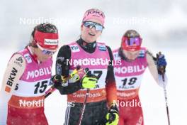 16.03.2024, Falun, Sweden (SWE): Anja Weber (SUI), Laura Gimmler (GER), (l-r)  - FIS world cup cross-country, 10km, Falun (SWE). www.nordicfocus.com. © Modica/NordicFocus. Every downloaded picture is fee-liable.
