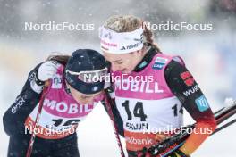 16.03.2024, Falun, Sweden (SWE): Caterina Ganz (ITA), Pia Fink (GER), (l-r)  - FIS world cup cross-country, 10km, Falun (SWE). www.nordicfocus.com. © Modica/NordicFocus. Every downloaded picture is fee-liable.