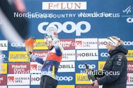 15.03.2024, Falun, Sweden (SWE): Linn Svahn (SWE), Maja Dahlqvist (SWE), (l-r)  - FIS world cup cross-country, cups, Falun (SWE). www.nordicfocus.com. © Modica/NordicFocus. Every downloaded picture is fee-liable.