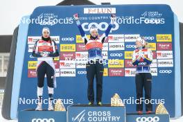 15.03.2024, Falun, Sweden (SWE): Kristine Stavaas Skistad (NOR), Linn Svahn (SWE), Jonna Sundling (SWE), (l-r)  - FIS world cup cross-country, cups, Falun (SWE). www.nordicfocus.com. © Modica/NordicFocus. Every downloaded picture is fee-liable.