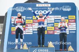 15.03.2024, Falun, Sweden (SWE): Kristine Stavaas Skistad (NOR), Linn Svahn (SWE), Jonna Sundling (SWE), (l-r)  - FIS world cup cross-country, cups, Falun (SWE). www.nordicfocus.com. © Modica/NordicFocus. Every downloaded picture is fee-liable.